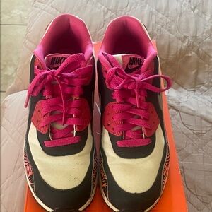 Nike Women's Vibrant Pink and Black Sneakers